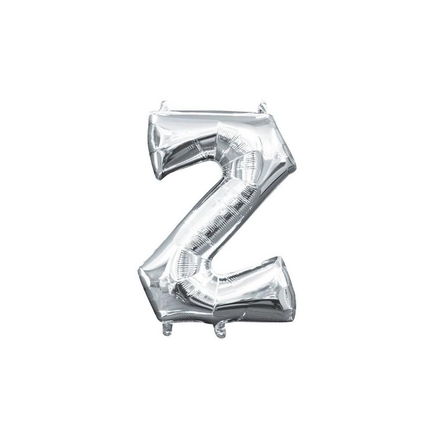 13in Air-Filled Silver Letter Balloon (Z)